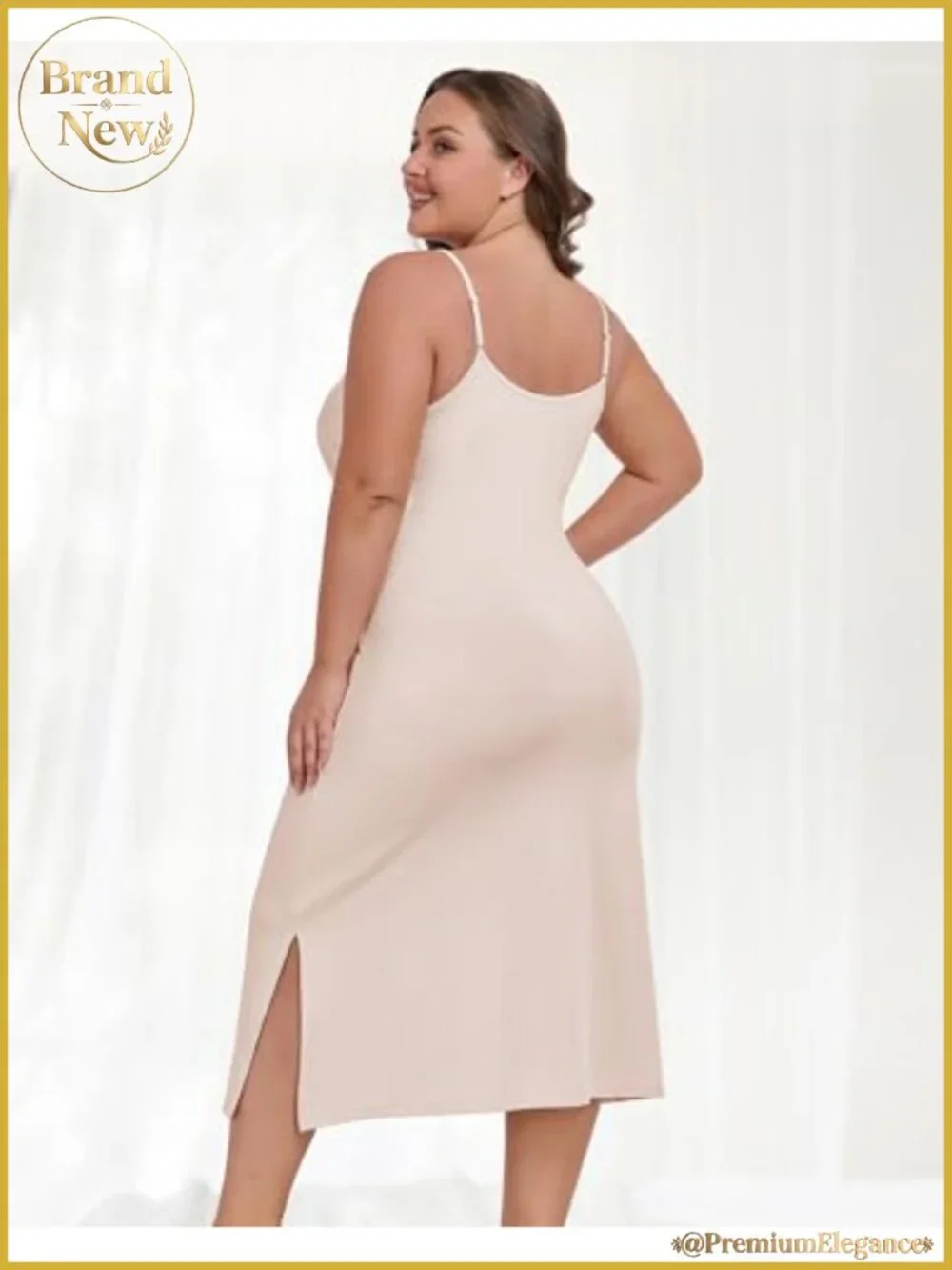 Plus Size Full Slip for Women, 95% Polyester 5% Spandex, Adjustable Straps,